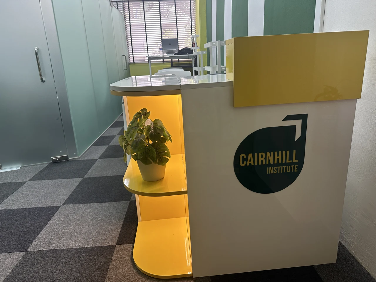 The Cairnhill reception counter.